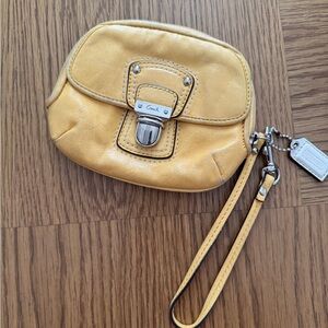 Coach Mustard Yellow Wristlet
